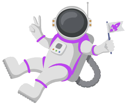 astronaut floating on deep space